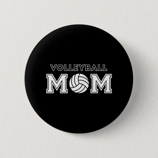 Volleybal mam ik grappig volleybal moeder fan ronde button 5,7 cm (Voorkant)