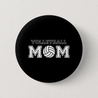 Volleybal mam ik grappig volleybal moeder fan ronde button 5,7 cm