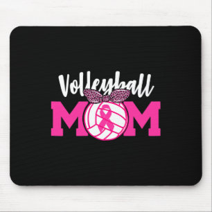 Volleybal mam Roze Ribbon Breast Cancer Bewustheid Muismat