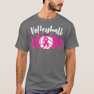 Volleybal mam Roze Ribbon Breast Cancer Bewustheid T-shirt