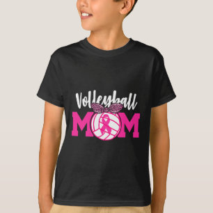 Volleybal mam Roze Ribbon Breast Cancer Bewustheid T-shirt