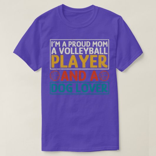 Volleybal mama en Hondenliefhebber T-shirt (Design voorkant)