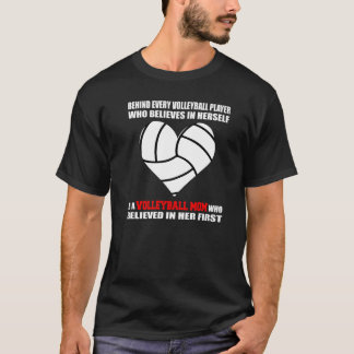 Volleybal mama gelooft in haar dochter Volleybal T-shirt