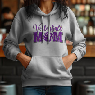 Volleybal mama in het Paarse Hoodie