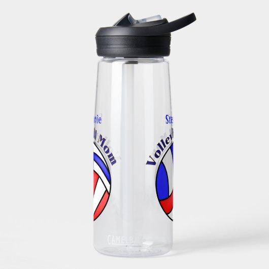 Volleybal mama met naam waterfles (Links)