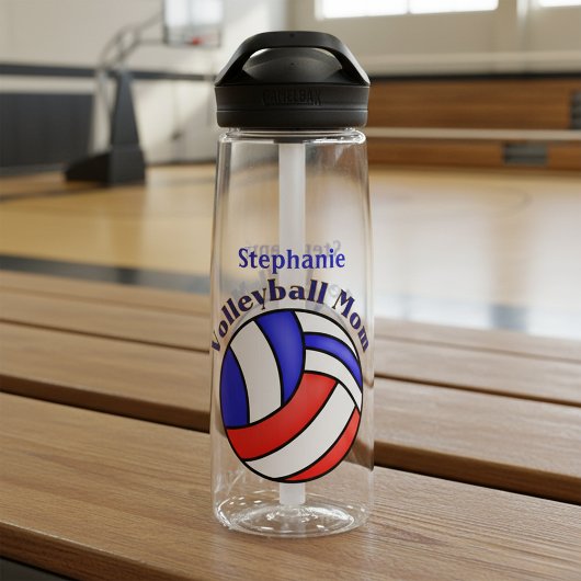 Volleybal mama met naam waterfles