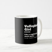 Volleybal Meisje Grappige Definitie Volleybal Lief Koffiemok (Voorkant rechts)