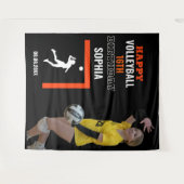 Volleybal Meisje Verjaardag, Speler Team Achtergro Wandkleed (Voorkant (horizontaal))