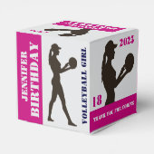 Volleybal Meisje, Volleybal Speler Gift, Verjaarda Bedankdoosjes (Achterkant)