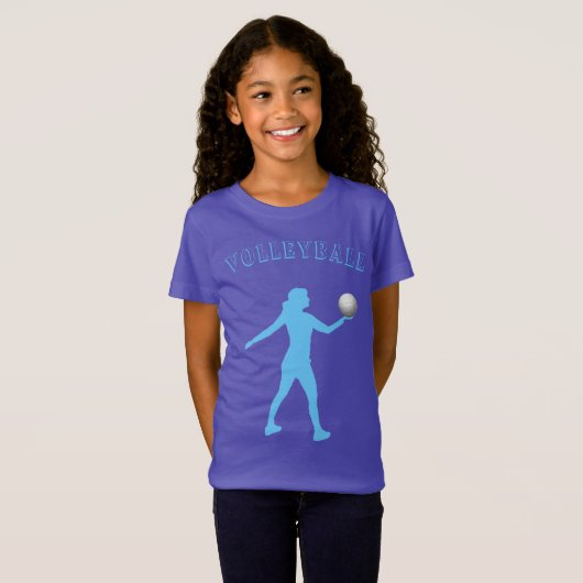 Volleybal Meisjes T-shirt met haar naam (Voorkant volledig)