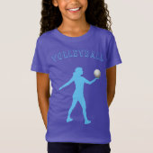Volleybal Meisjes T-shirt met haar naam (Voorkant)