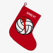 Volleybal met  Bow-naam Grote Kerstsok (Voorkant (Hangend))