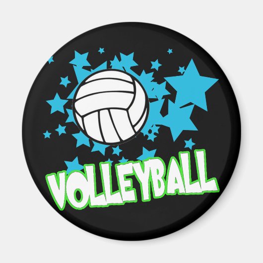 Volleybal met sterren magneet (Voorkant)
