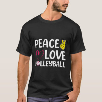 Volleybal met vrede liefde volleybal t-shirt