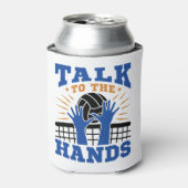 Volleybal Middenblokker Praat met de handen Blikjeskoeler (Blikje Voorkant)