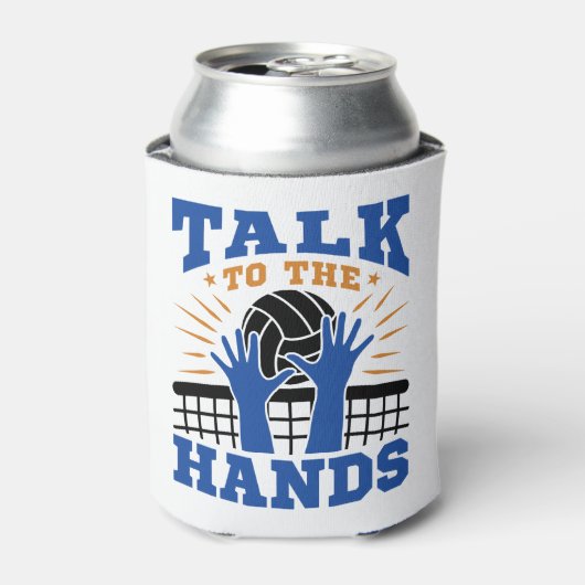 Volleybal Middenblokker Praat met de handen Blikjeskoeler (Blikje Voorkant)