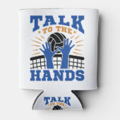 Volleybal Middenblokker Praat met de handen Blikjeskoeler (Voorkant)