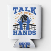 Volleybal Middenblokker Praat met de handen Blikjeskoeler (Achterkant)