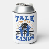 Volleybal Middenblokker Praat met de handen Blikjeskoeler (Blikje Achterkant)