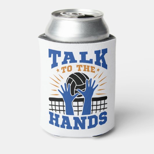 Volleybal Middenblokker Praat met de handen Blikjeskoeler (Blikje Achterkant)