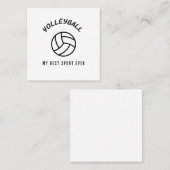 Volleybal mijn beste sport ooit vierkante visitekaartje (Voorkant / Achterkant)