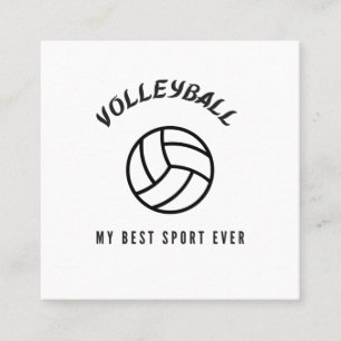 Volleybal mijn beste sport ooit vierkante visitekaartje