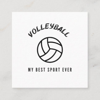 Volleybal mijn beste sport ooit vierkante visitekaartje
