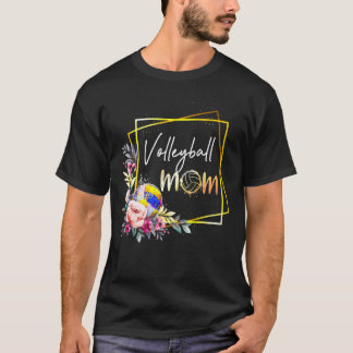 Volleybal Moeder Bloemen Bal Moeder Vrouwen T-shirt