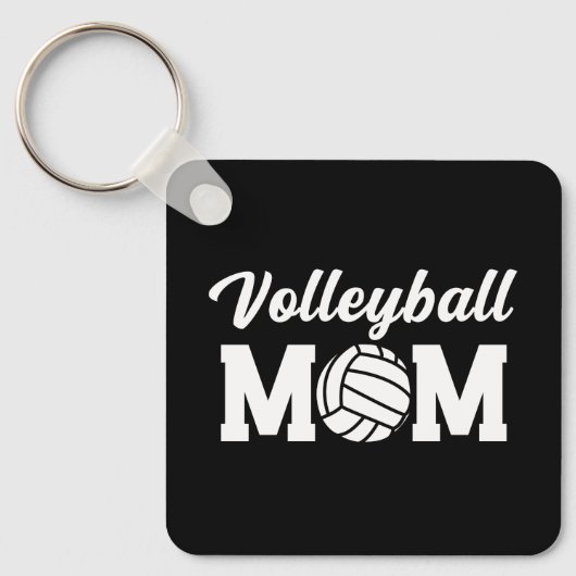 Volleybal Moeder Schattige Moeder Leven Sleutelhanger (Voorkant)
