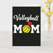 Volleybal Moeder Sport Fan Kaart (Gele Bloem)