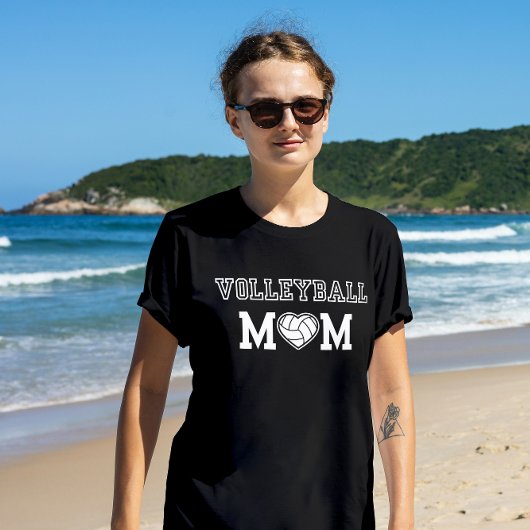 Volleybal Mom Hartvormig Volleybal T-shirt