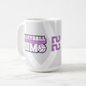 Volleybal Mom Koffie Mok kleuren (Voorkant links)
