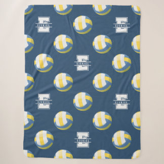 Volleybal Monogram Naam Deken – Letter E