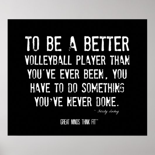 Volleybal Motivatie Poster 007 - Grunge (Voorkant)