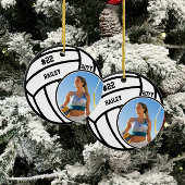 Volleybal naam jersey nummer foto aandenken keramisch ornament