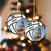 Volleybal naam jersey nummer foto aandenken keramisch ornament