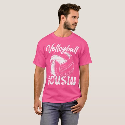 Volleybal neef voor mannen Familie Matching Volley T-shirt (Voorkant volledig)