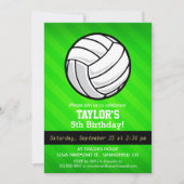 Volleybal; Neon Green Stripes Kaart (Voorkant)