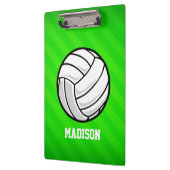 Volleybal; Neon Green Stripes Klembord (Links)