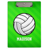 Volleybal; Neon Green Stripes Klembord (Voorkant)