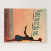 Volleybal ontmoet me op het net legpuzzel (Horizontaal)