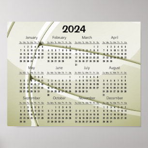 Volleybal ontwerp 2024 kalender poster