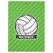 Volleybal op groene strepen klembord (Achterkant)