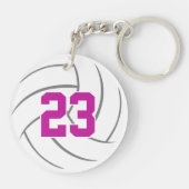 volleybal op maat gepersonaliseerd volleybal voor  sleutelhanger (Achterkant)