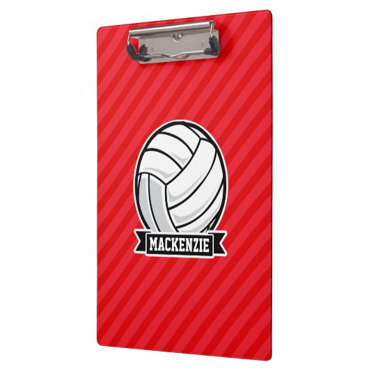 Volleybal op rode diagonale strepen klembord (Links)