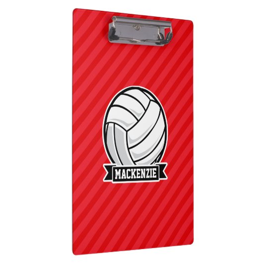 Volleybal op rode diagonale strepen klembord (Rechts)
