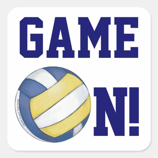 Volleybal op Sticker (Voorkant)
