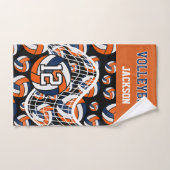 Volleybal - Oranje, wit en marineblauw Handdoek (Handdoek)