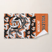 Volleybal - Oranje, zwart en wit Handdoek (Handdoek)