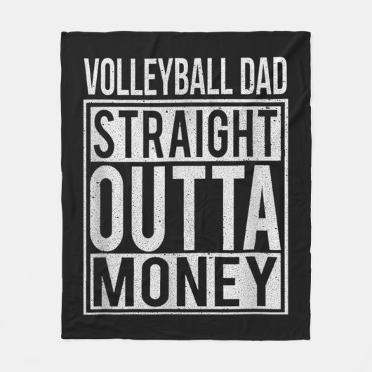 Volleybal pa Straight Outta Money I Fleece Deken (Voorkant)